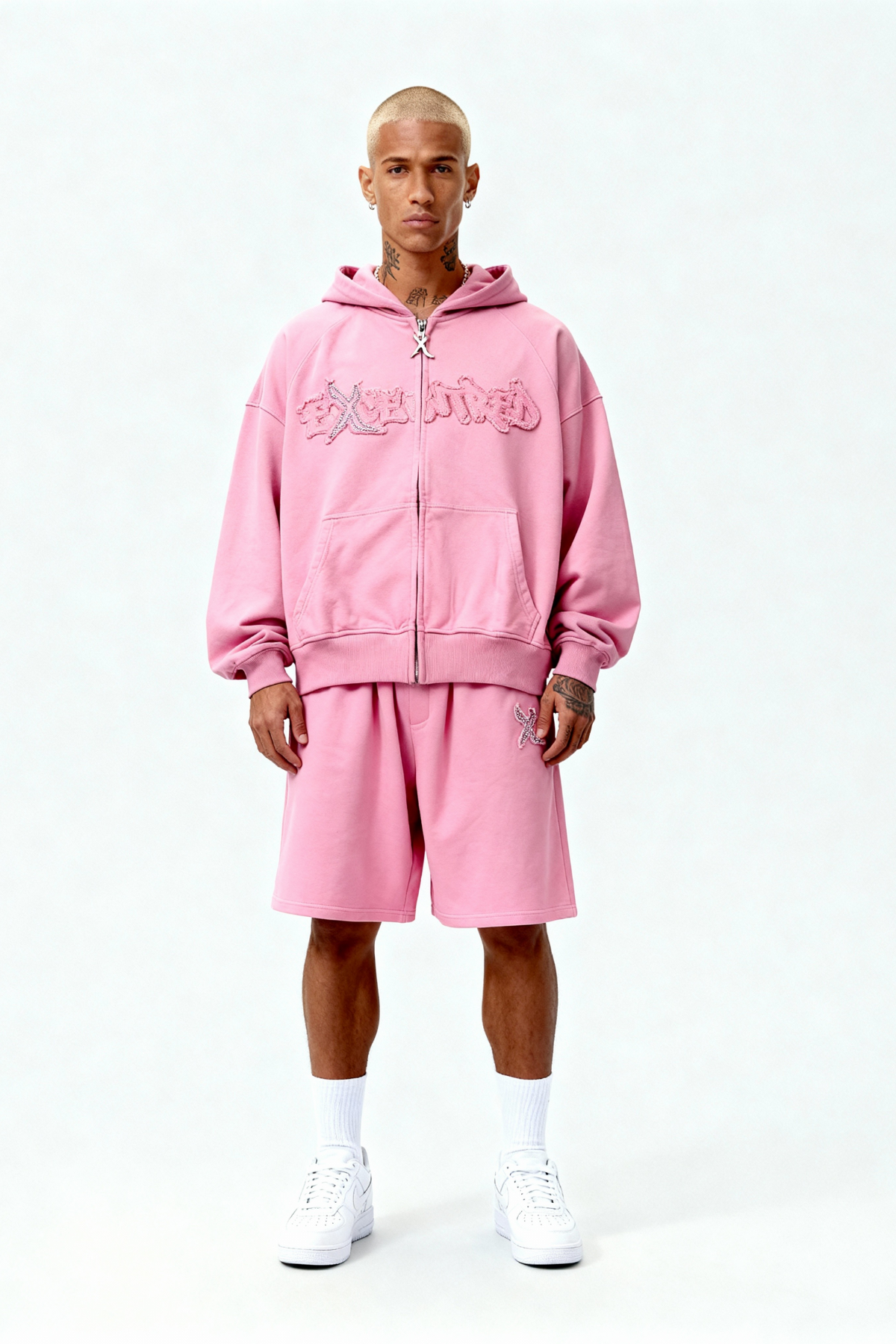 DISTRESSED SHORTS SAKURA PINK