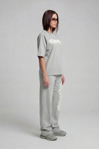 DISTRESSED T-SHIRT SMOKE GREY