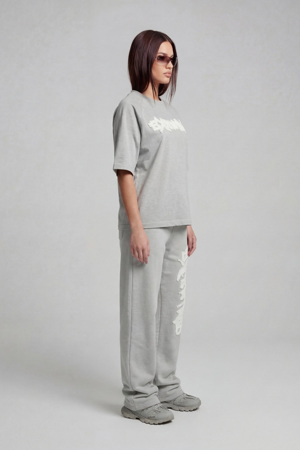 DISTRESSED T-SHIRT SMOKE GREY