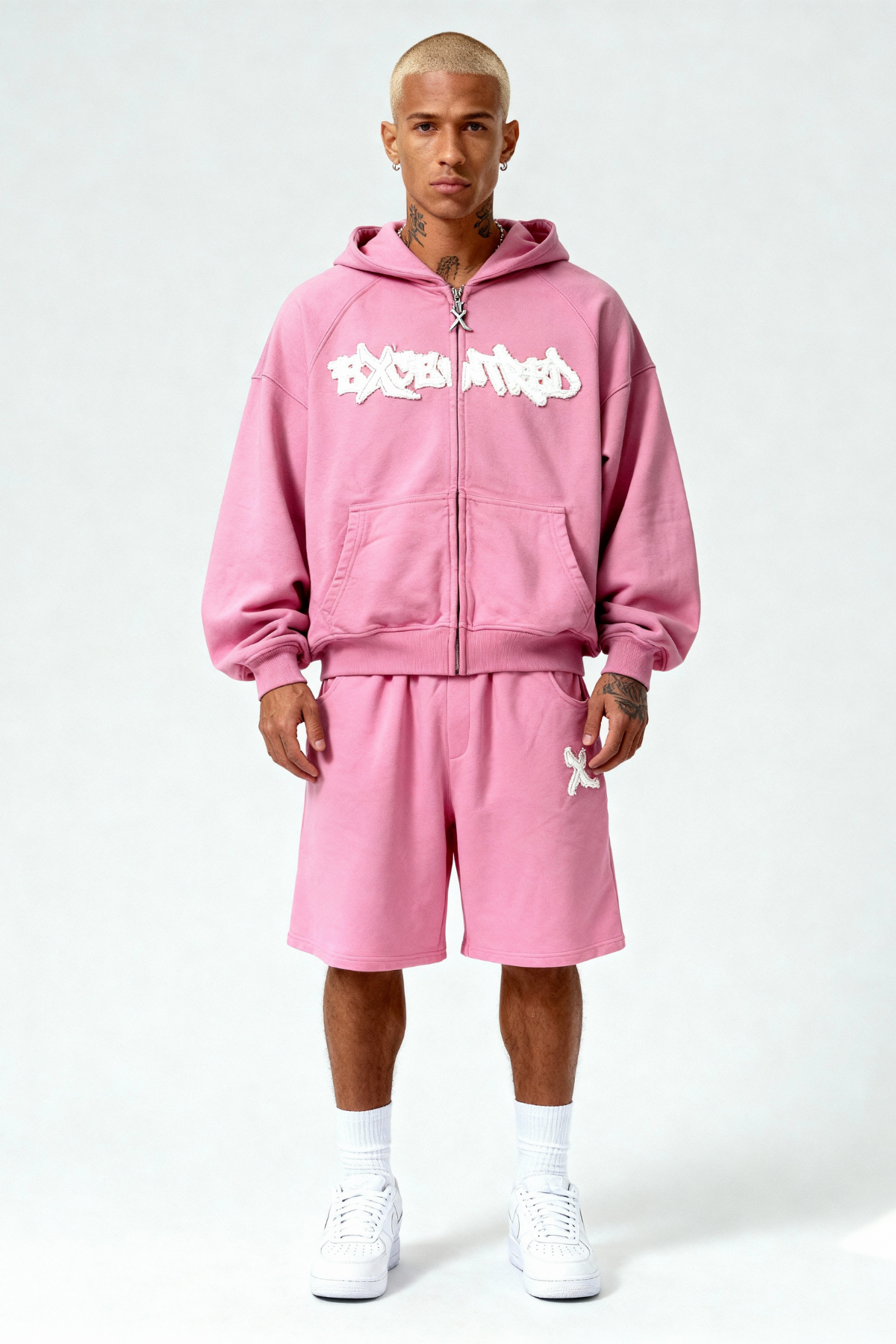 DISTRESSED SHORTS SAKURA PINK