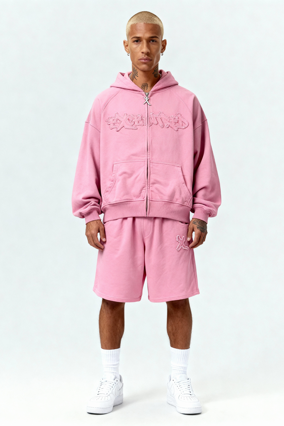 DISTRESSED SHORTS SAKURA PINK