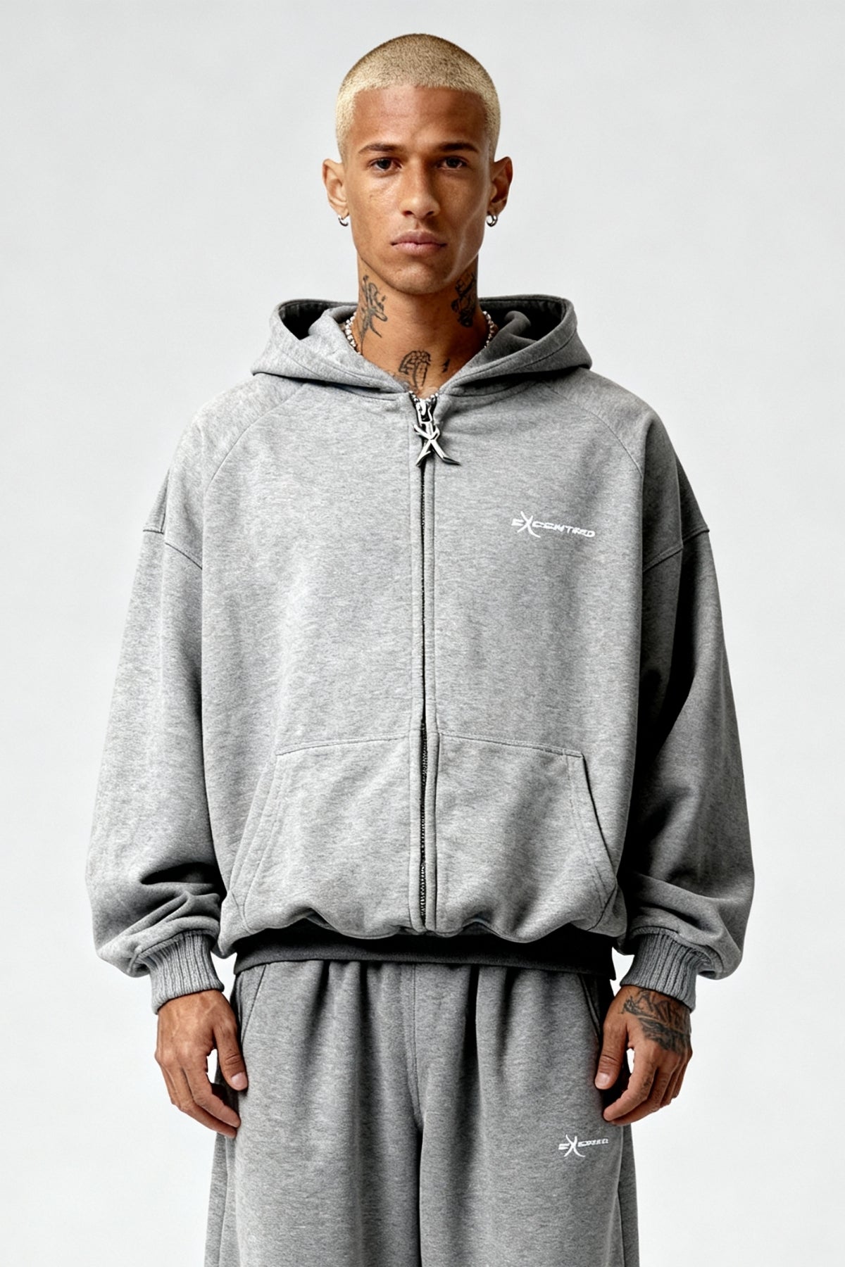 ZIP HOODIE SMOKE GREY