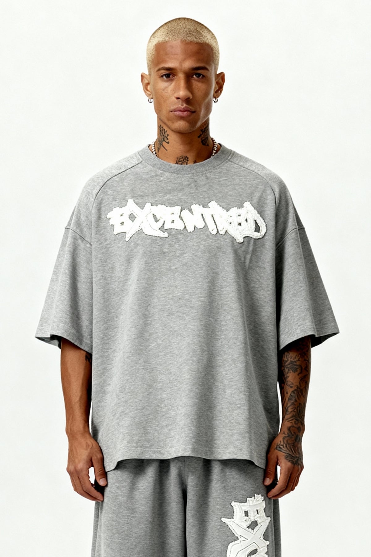 DISTRESSED T-SHIRT SMOKE GREY
