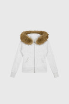 WOMENS FUR ZIP HOODIE