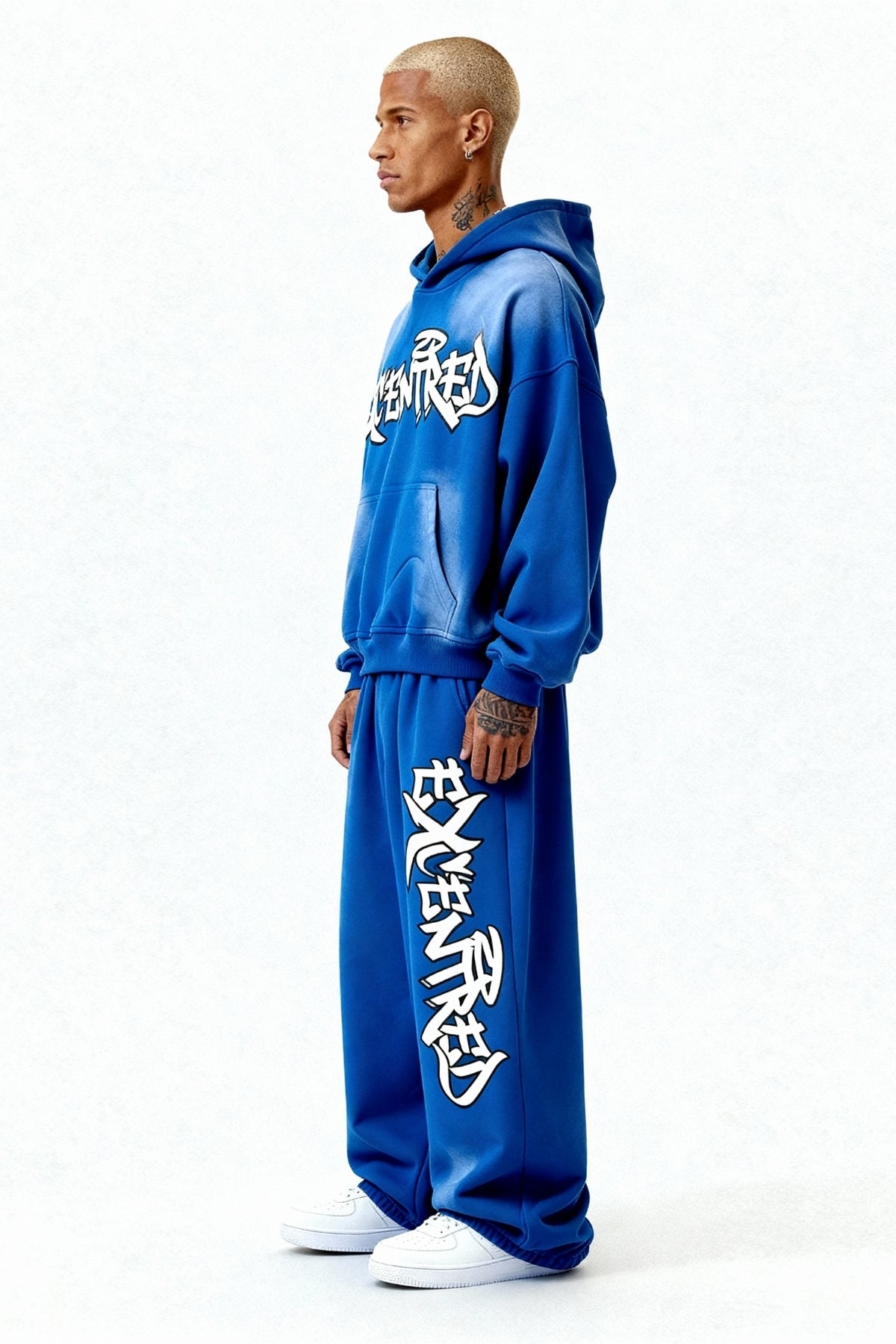 BLUE GRAFFITI HOODIE