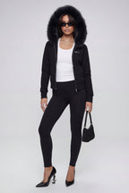 WOMENS FUR ZIP HOODIE