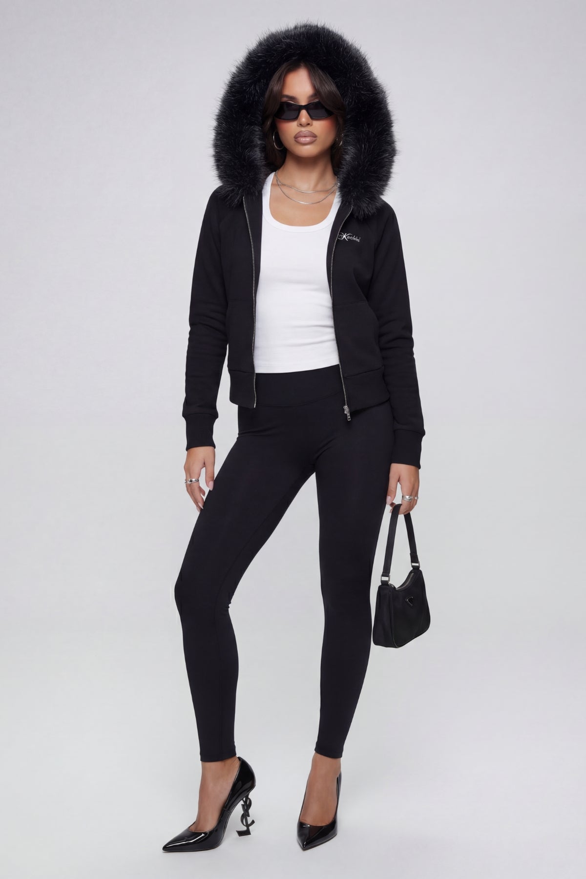 WOMENS FUR ZIP HOODIE