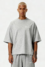 BASIC SUMMER SET SMOKE GREY – Set aus T-Shirt und Shorts von EXCENTRED – Produktbild 2
