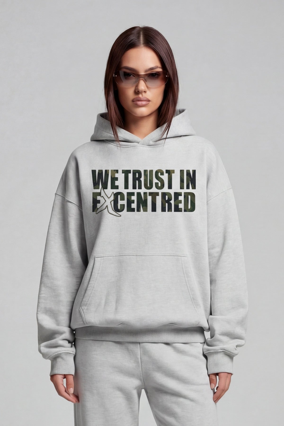 TRUST HOODIE LIGHT GRAY