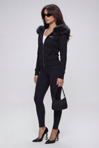 WOMENS FUR ZIP HOODIE