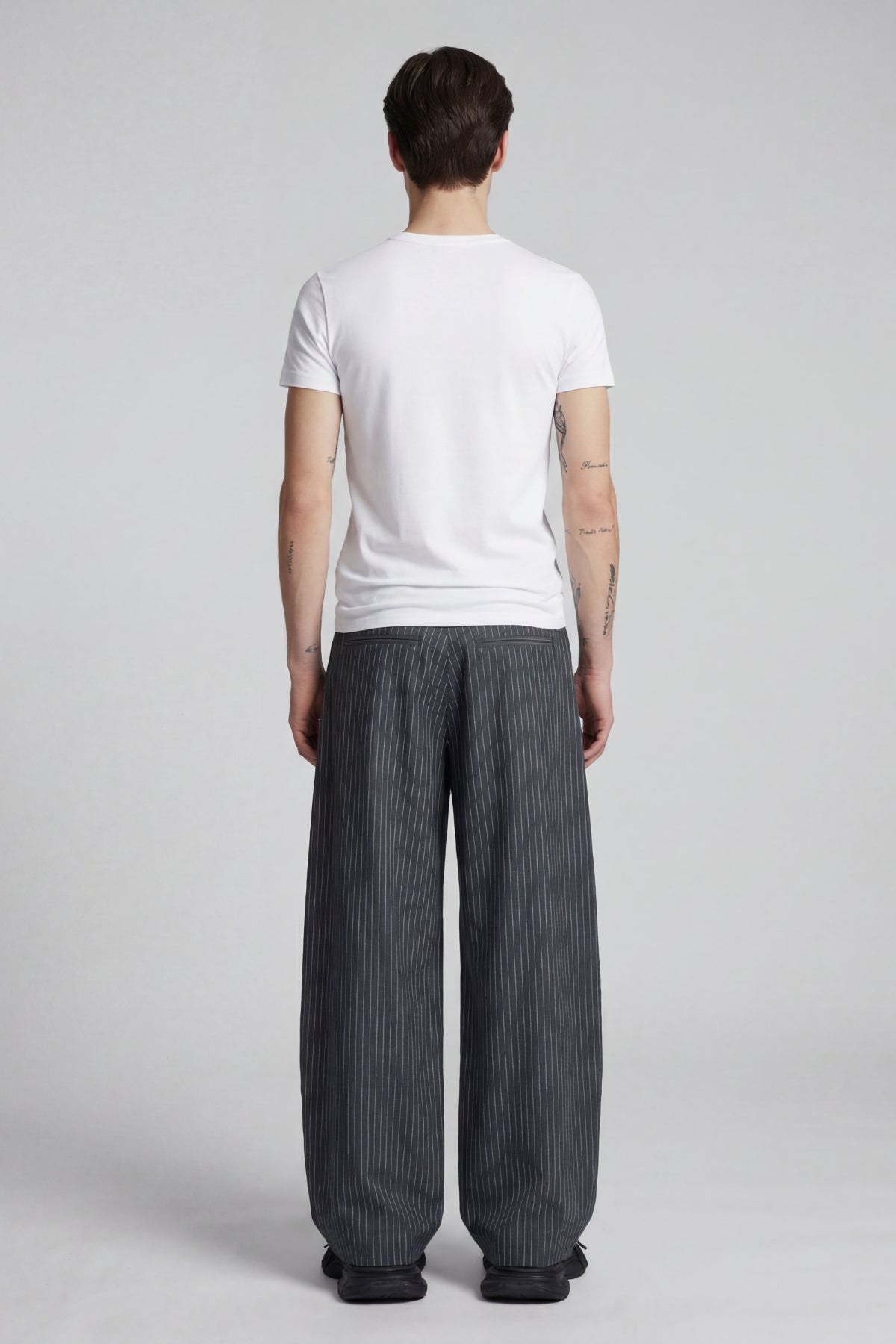 PINSTRIPE WIDE LEG PANTS