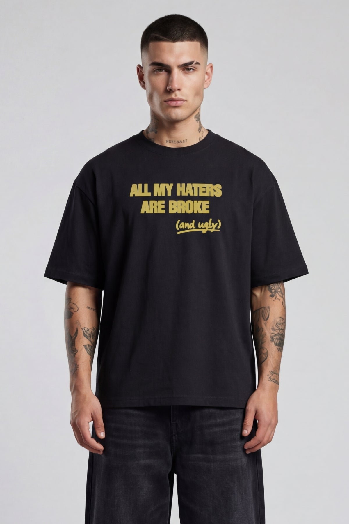 flexwitme NEED MORE HATERS TEE ブラック HATERS TEE - GLOW IN DARK – EXCENTRED®