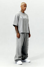 DISTRESSED T-SHIRT SET SMOKE GREY – Set aus T-Shirt und Jogger von EXCENTRED – Produktbild 4