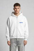 UNIFORM ZIP HOODIE WHITE