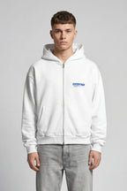 UNIFORM ZIP HOODIE WHITE