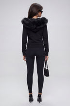 WOMENS FUR ZIP HOODIE