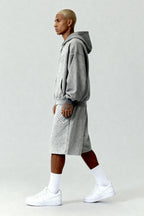 DISTRESSED SHORTS SMOKE GREY