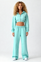 CROPPED ZIP HOODIE CRYSTAL TIFFANY
