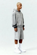DISTRESSED SHORTS SMOKE GREY