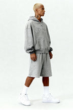 DISTRESSED SHORTS SMOKE GREY