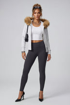 WOMENS FUR ZIP HOODIE