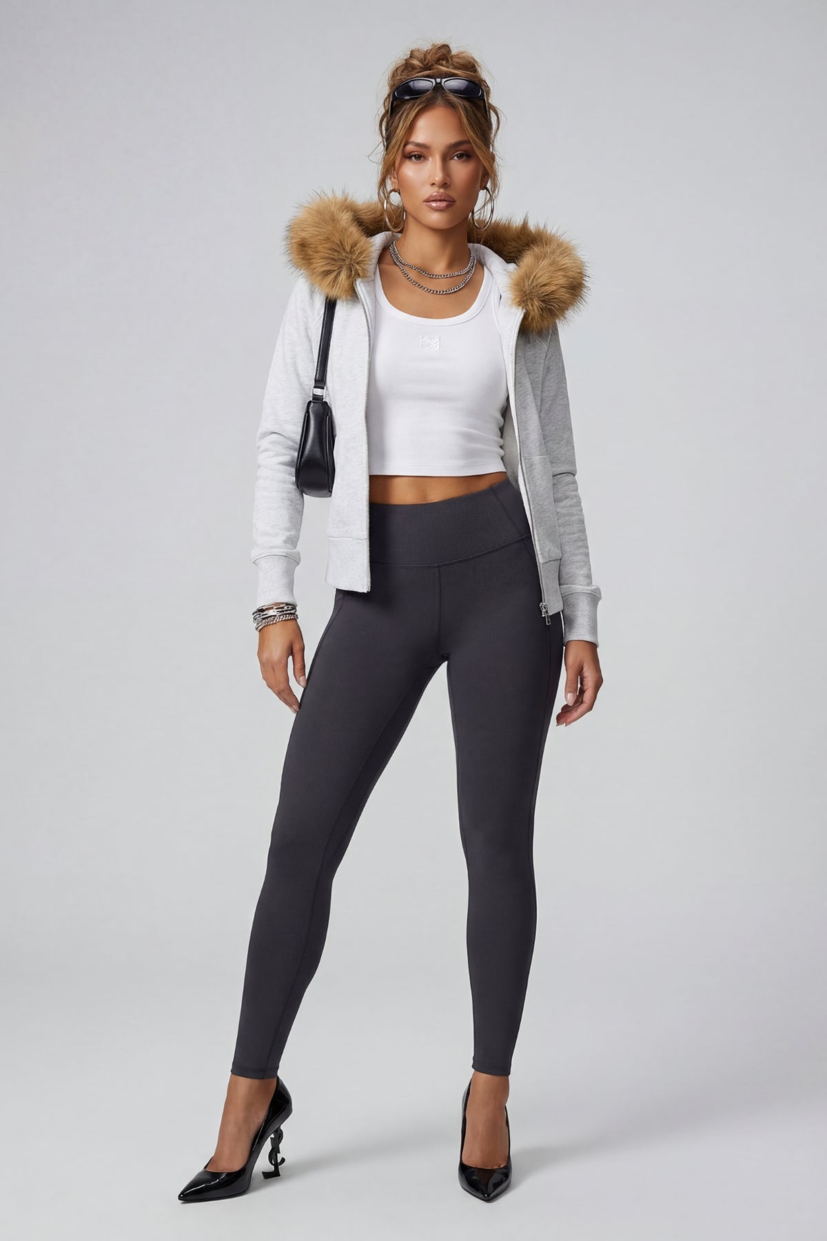 WOMENS FUR ZIP HOODIE