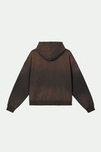 STARLINE ZIP HOODIE RUST BROWN