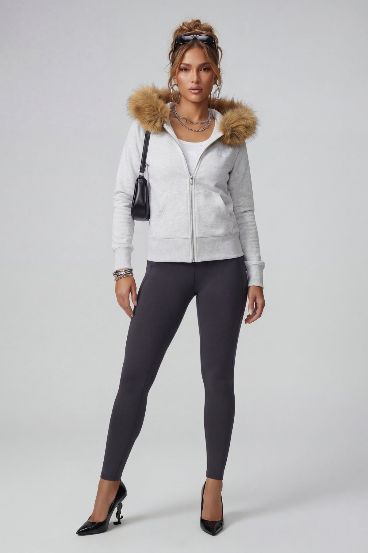 WOMENS FUR ZIP HOODIE