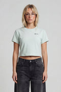 CROPPED BABY TEE ICE BLUE