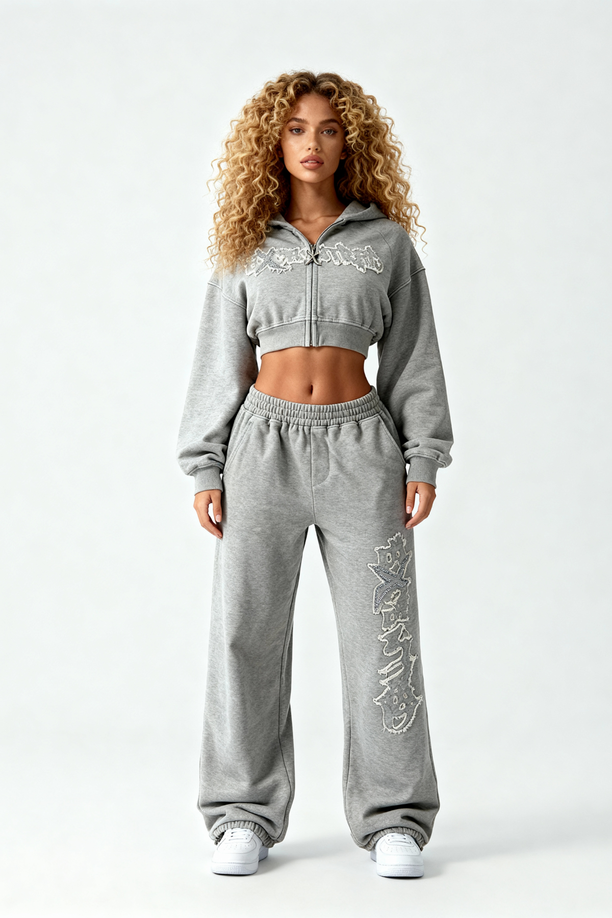 DISTRESSED WMNS JOGGER SMOKE GREY