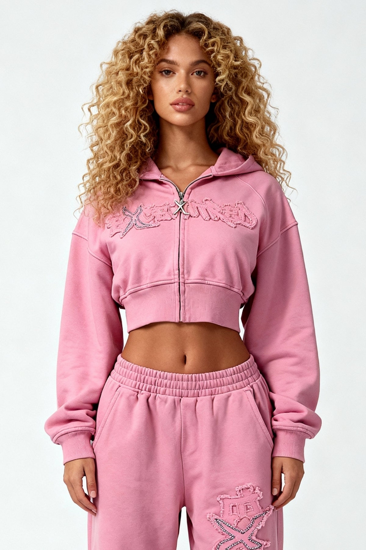 DISTRESSED WOMEN SET SAKURA PINK