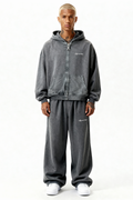 ZIP HOODIE SET STONE GREY