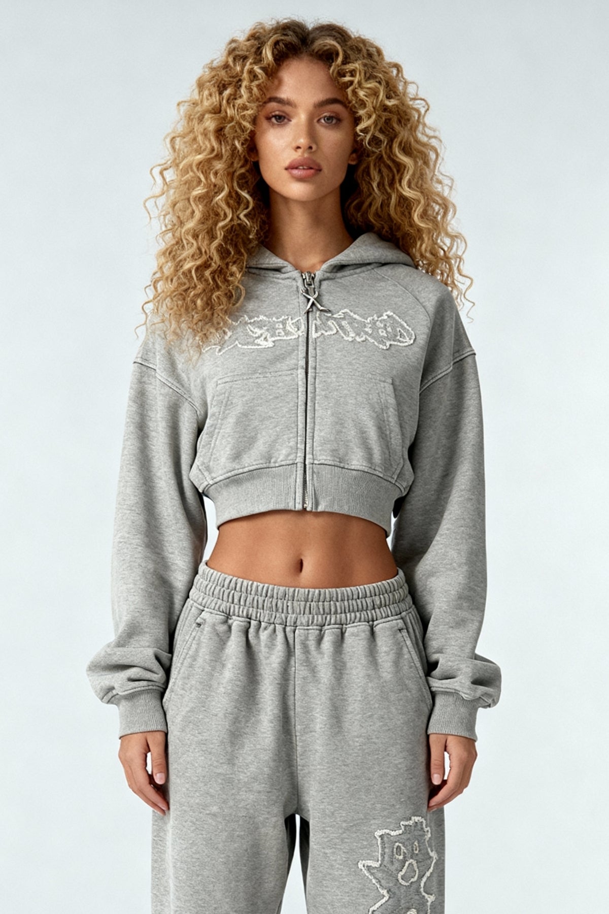DISTRESSED WOMEN SET SMOKE GREY