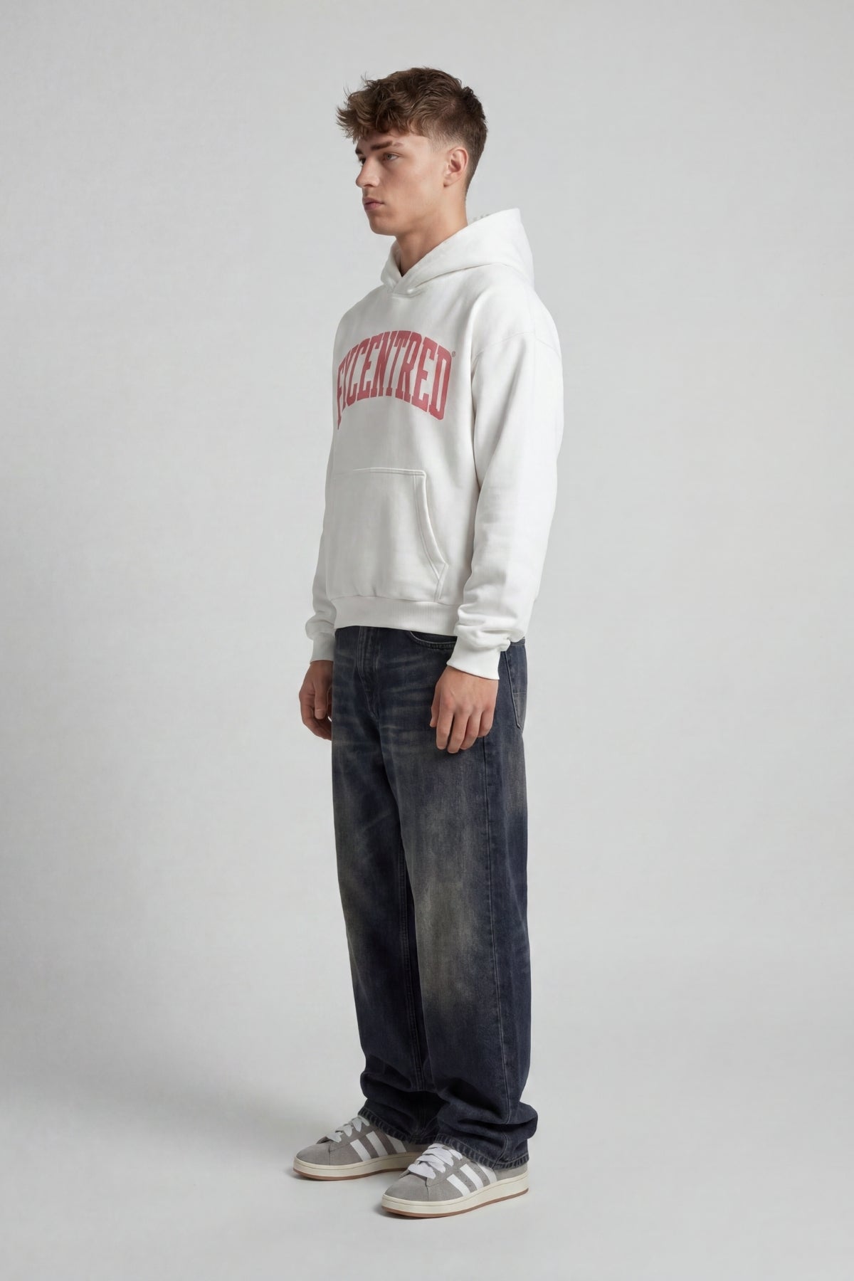 WHITE COLLEGE HOODIE