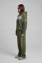 GREEN WASHED FFM ZIP HOODIE