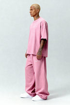BASIC T-SHIRT SET SAKURA PINK – Set aus T-Shirt und Jogger von EXCENTRED – Produktbild 2