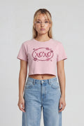 XOXO CROPPED TEE