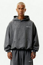 BASIC HOODIE SET STONE GREY – Set aus Hoodie und Jogger von EXCENTRED – Produktbild 4