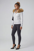 WOMENS FUR ZIP HOODIE