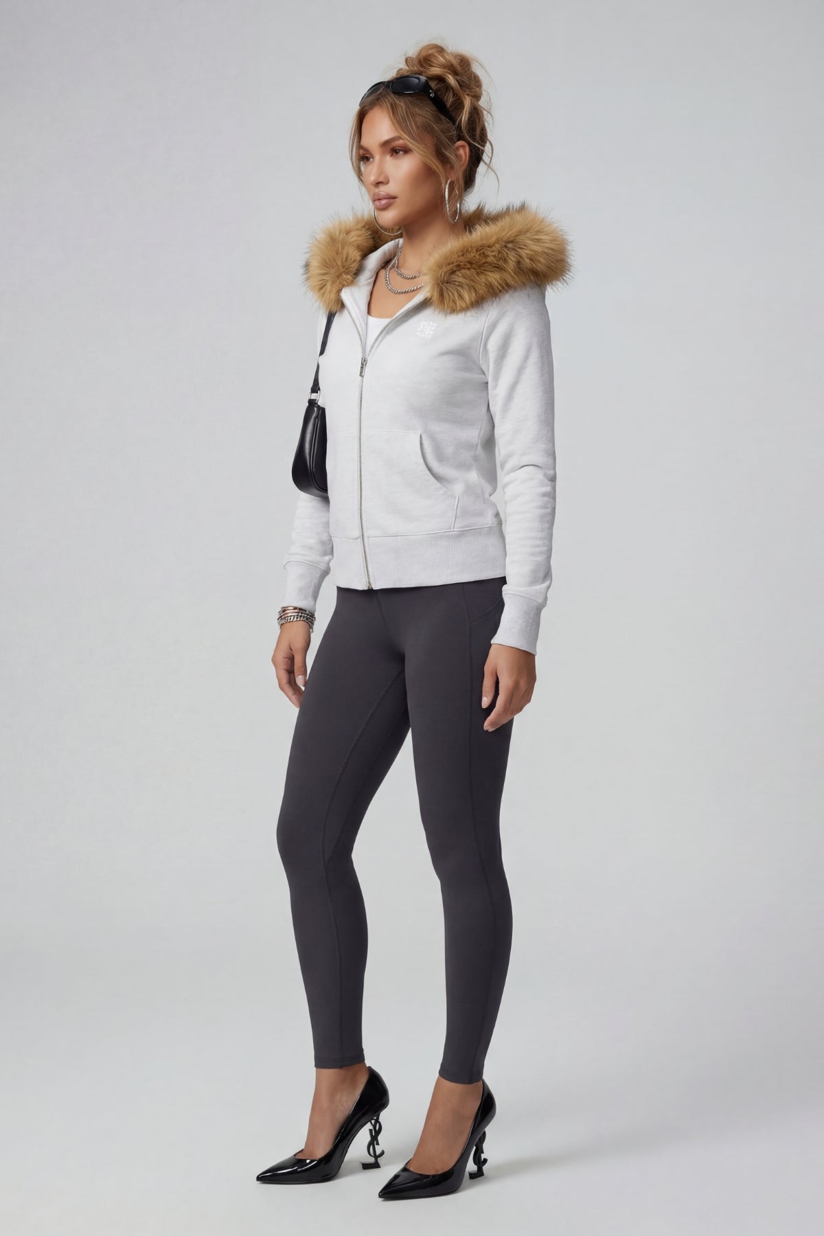 WOMENS FUR ZIP HOODIE
