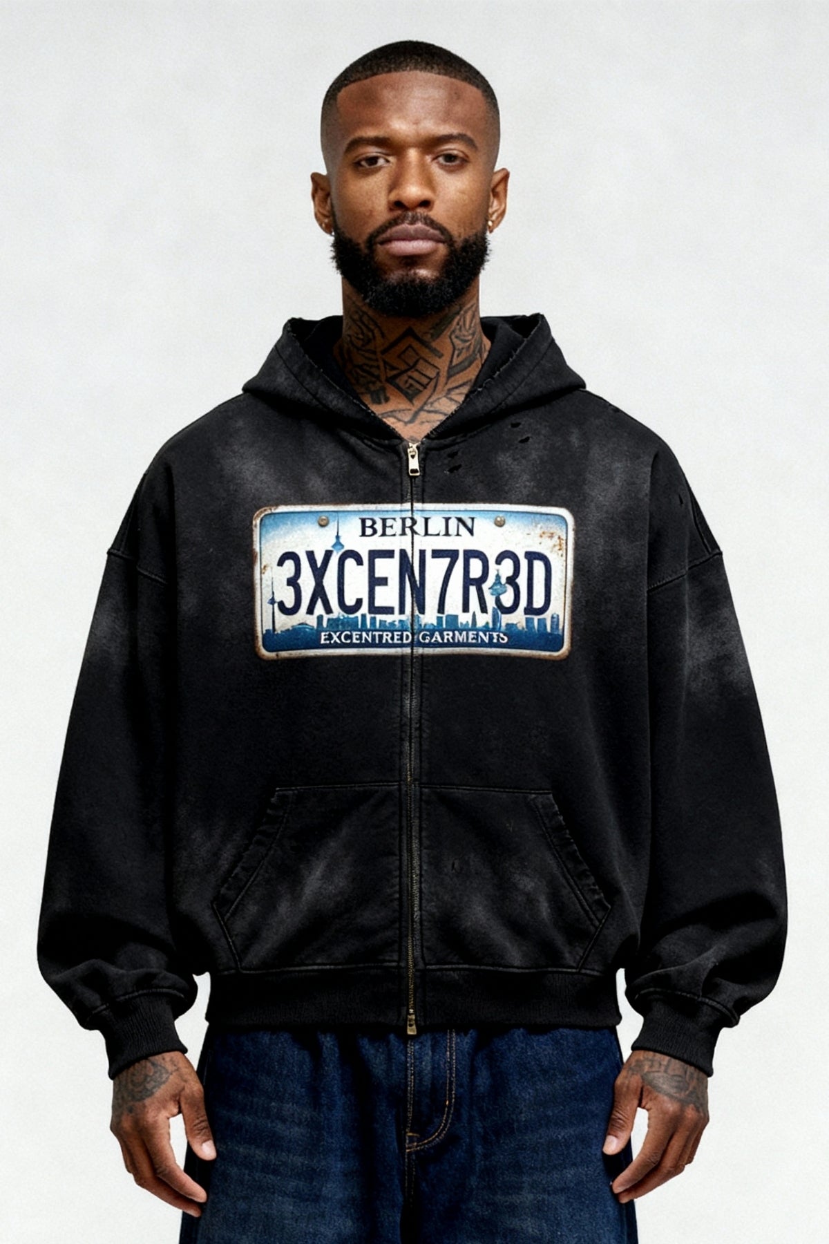 WASHED BERLIN ZIP HOODIE