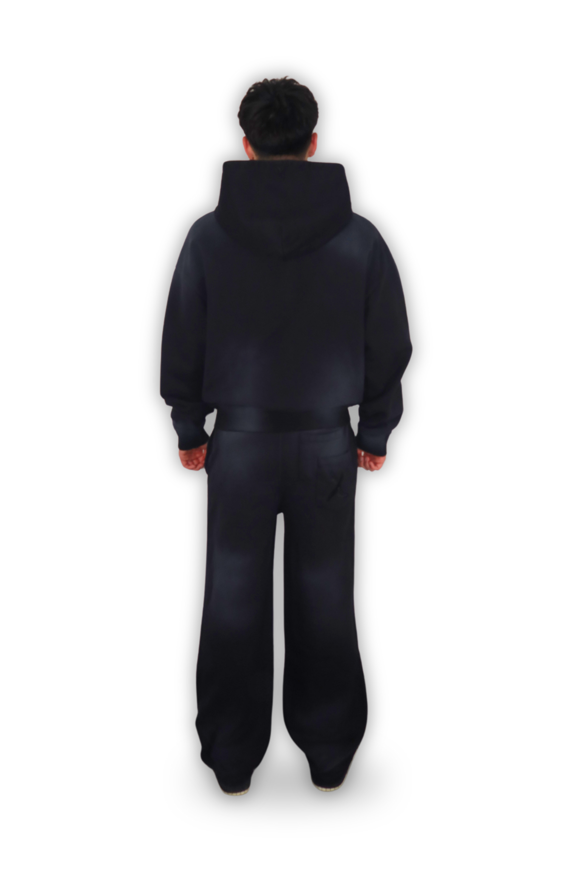 BLACK ZIP HOODIE