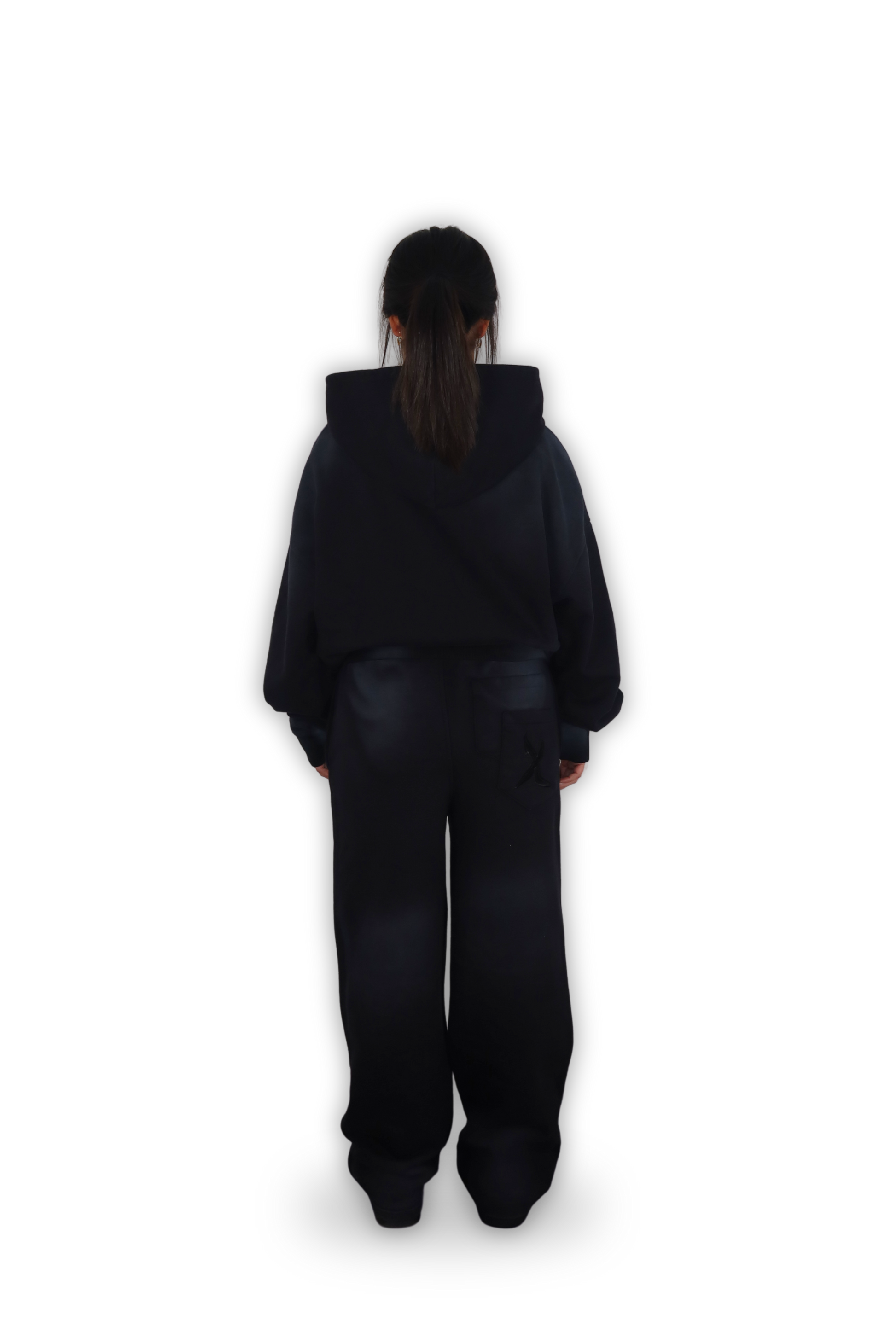 BLACK ZIP HOODIE