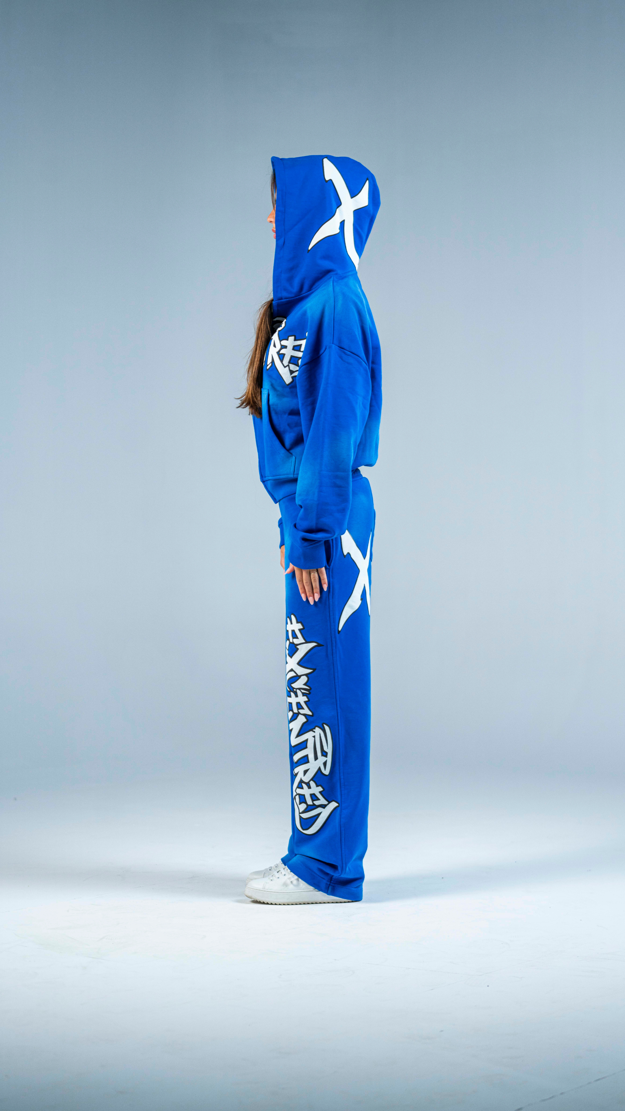 BLUE GRAFFITI HOODIE