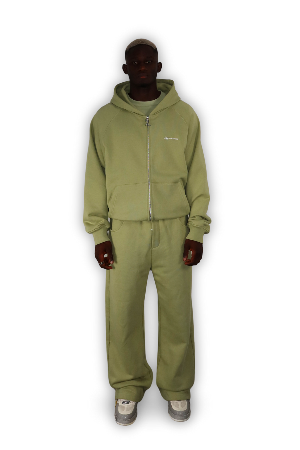 ZIP HOODIE MATCHA GREEN