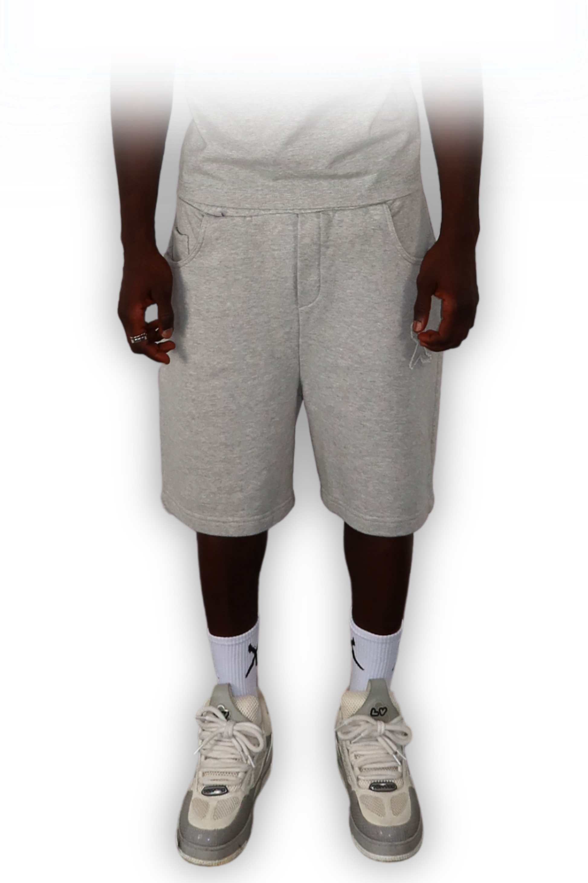 DISTRESSED SHORTS GREY