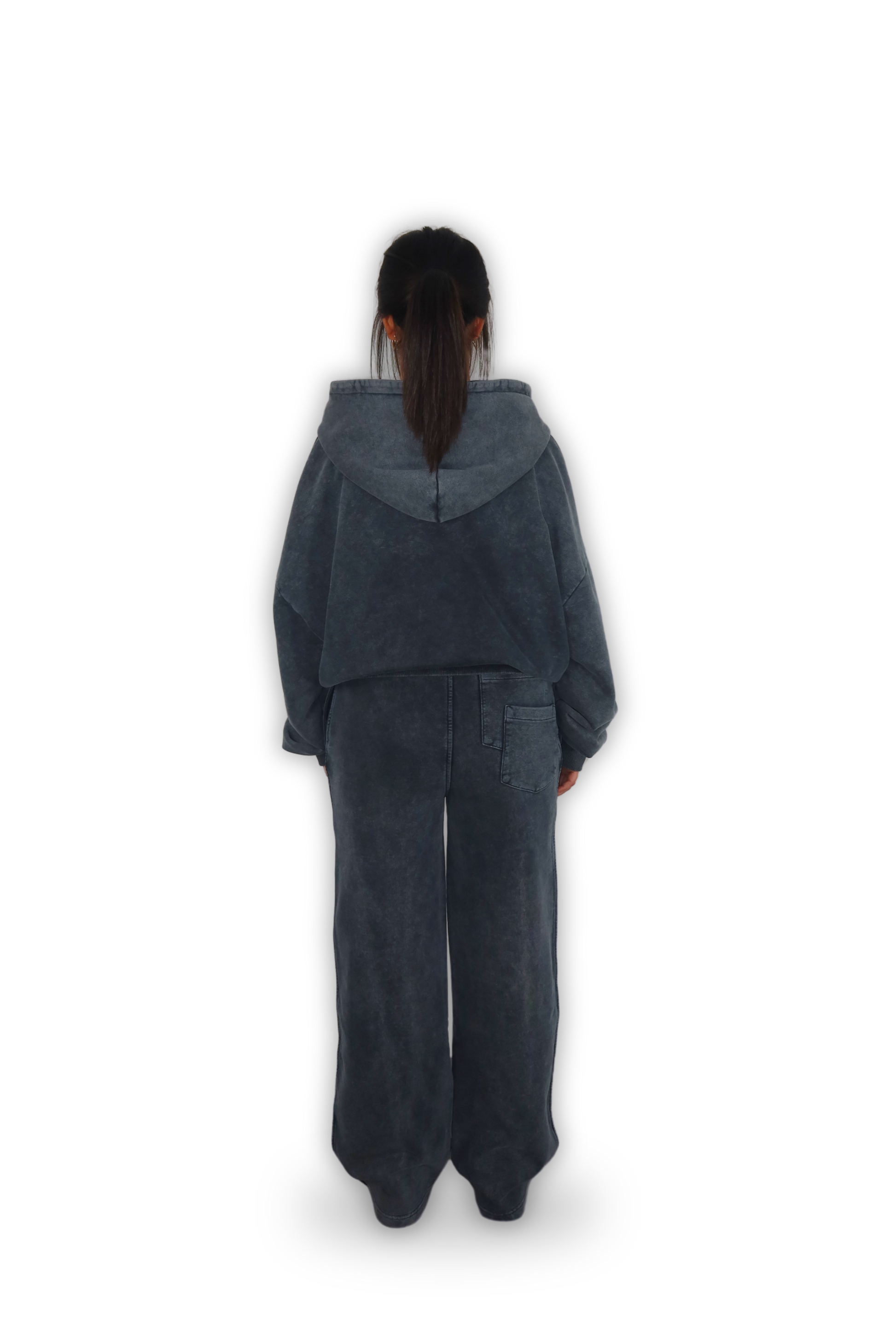 STONE GREY ZIP HOODIE