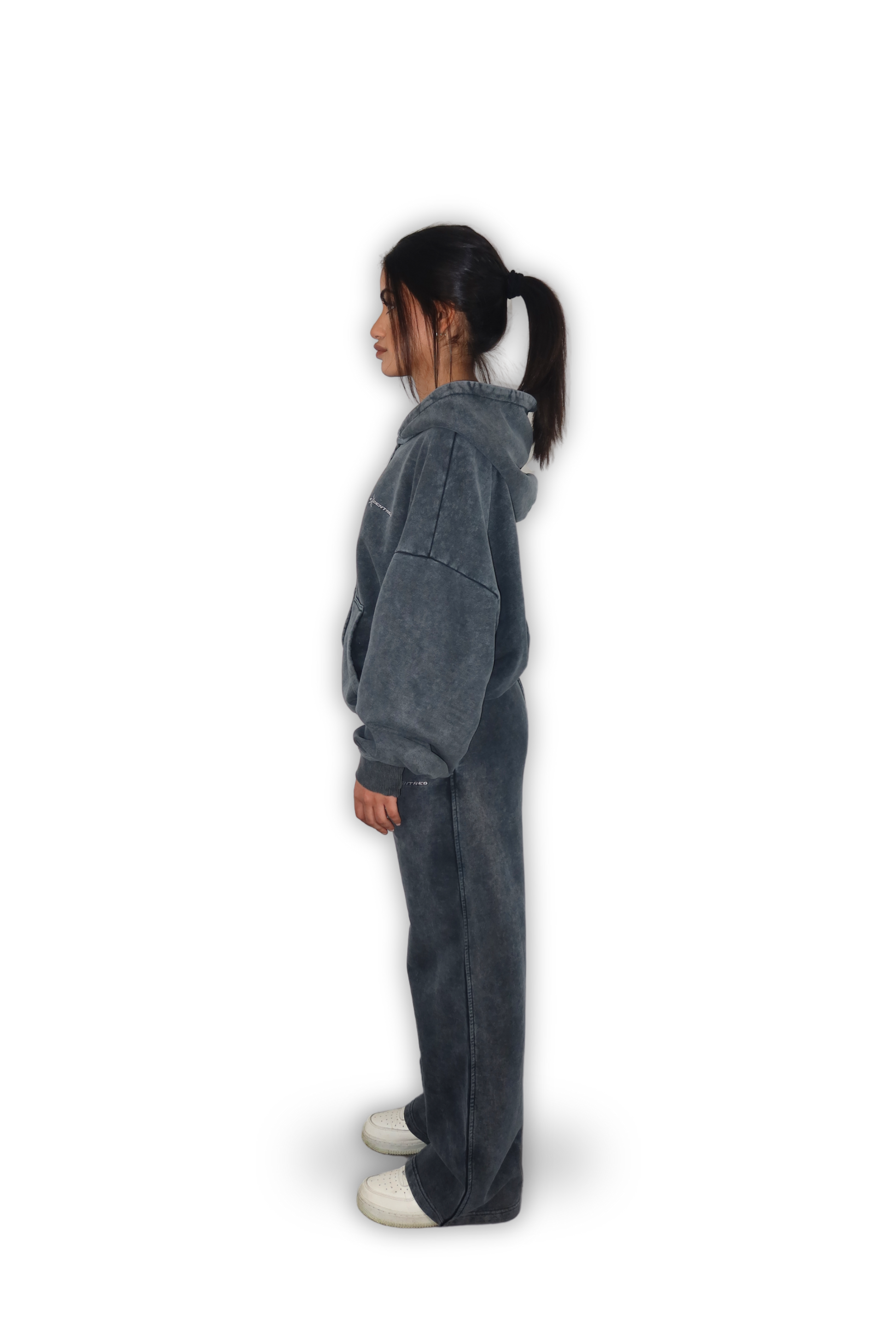 STONE GREY ZIP HOODIE