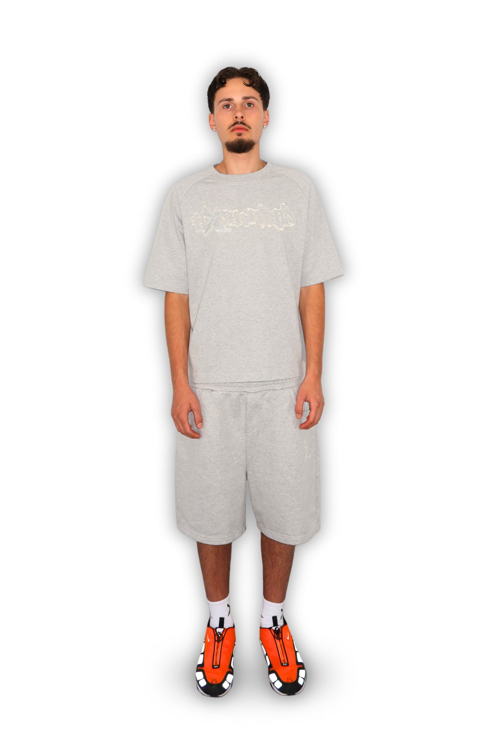 DISTRESSED SHORTS SMOKE GREY