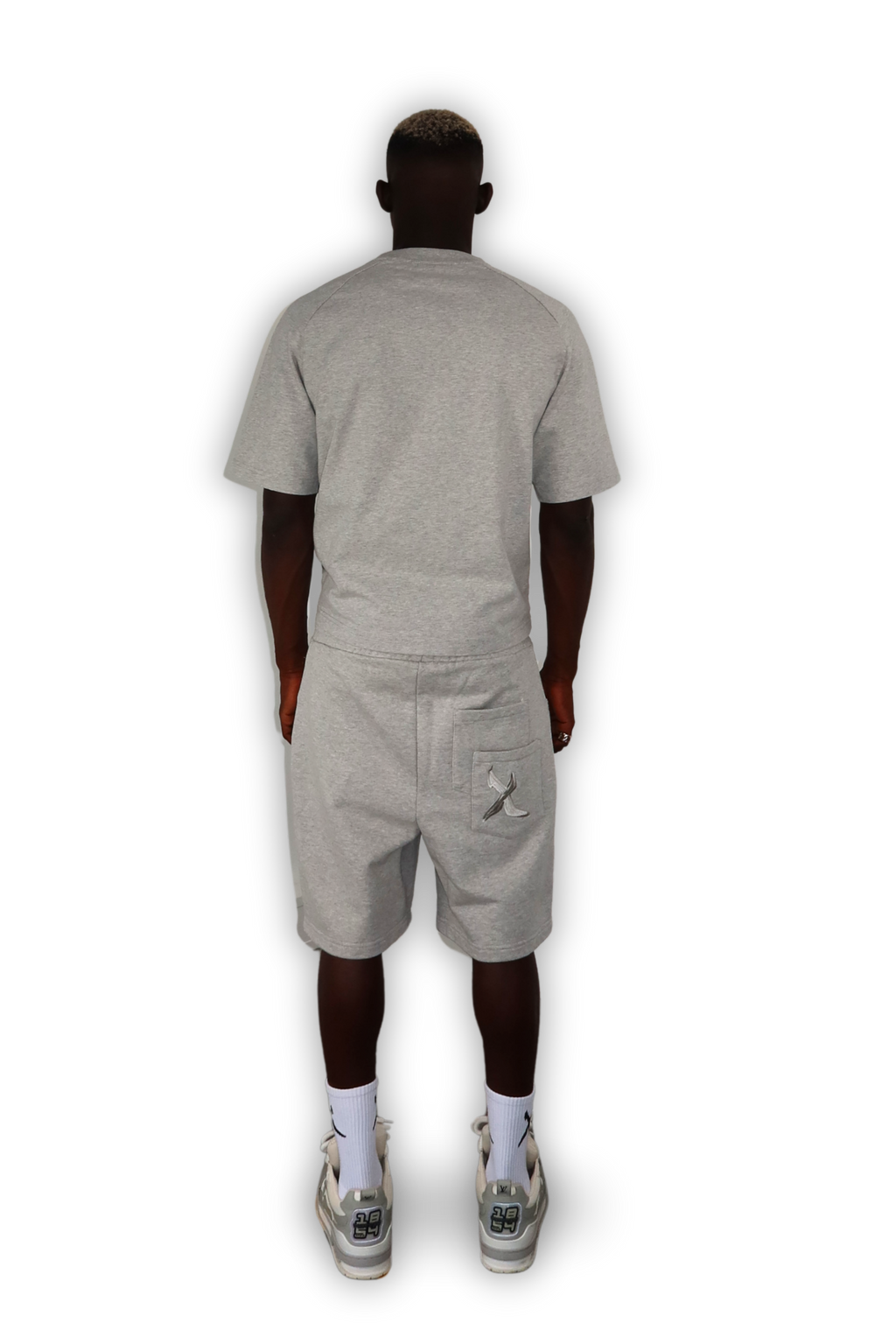 DISTRESSED SHORTS SMOKE GREY
